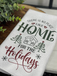 PREORDER: Home For The Holidays Waffle Weave Tea Towel