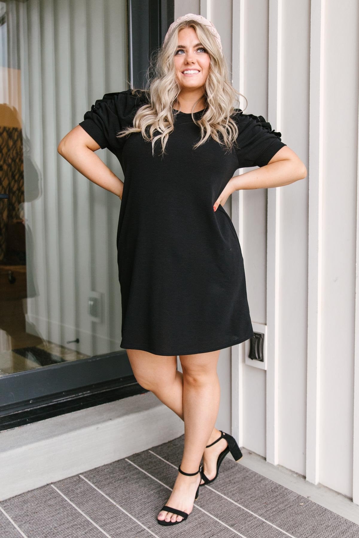 All in The Sleeve Dress in Black
