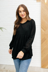 Back in Black Baby Doll Top