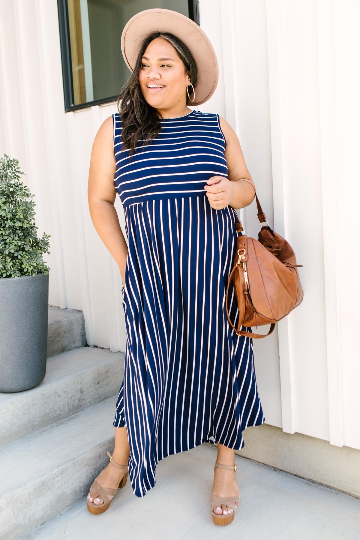 Beach Day Dress In Navy