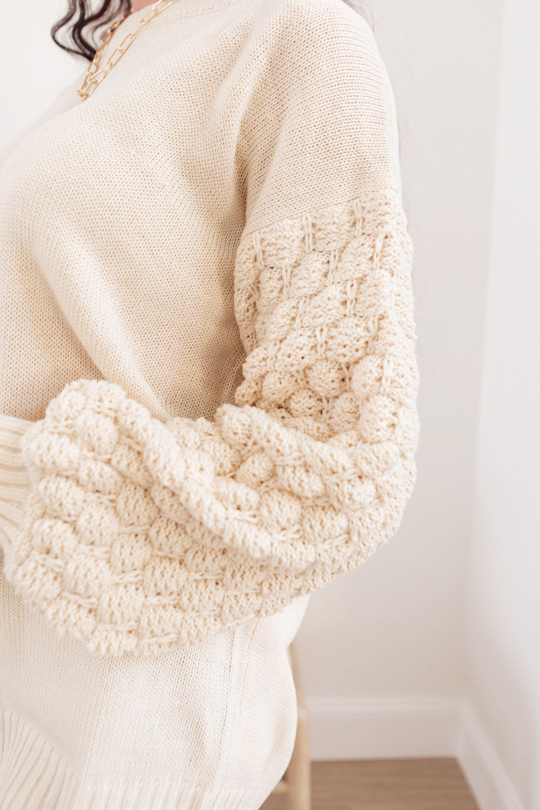 Bubbly B Sweater In Ivory