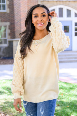 Bubbly B Sweater In Ivory