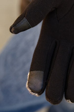 Buffalo Plaid Tech Touch Gloves In Black