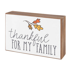 PREORDER: Thankful Family Box Sign