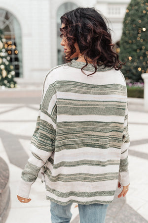 Candy Ribbons Sweater in Hunter