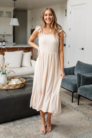 Clear View Dress in Oatmeal