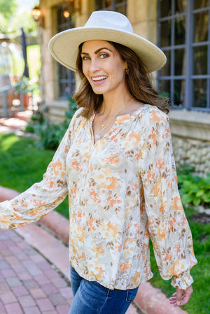 Courtney Floral Button Up Top