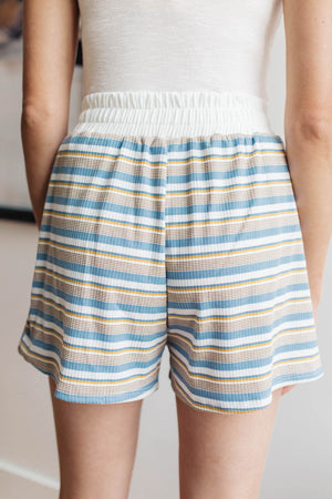 Emery Striped Shorts in Blue