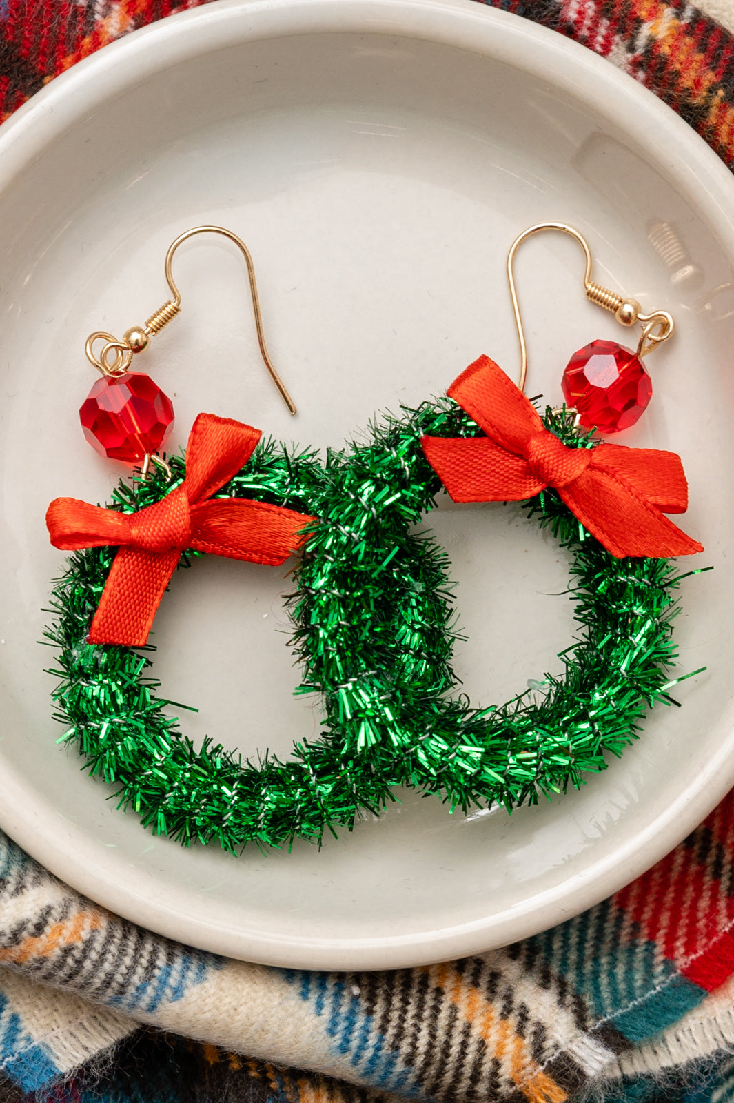 Happy Holiday Wreath Earrings