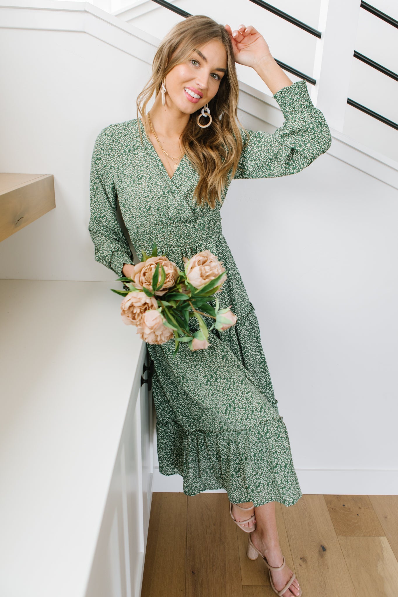 Lucky Day Dress In Green