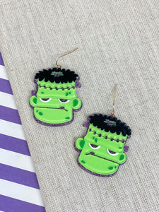 PREORDER: Acrylic Frankenstein Dangle Earrings