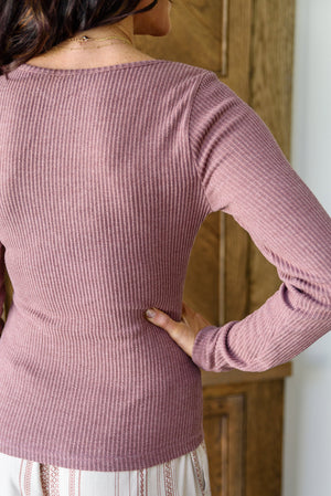 New Connection Long Sleeve Ribbed Top