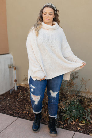 Popcorn And A Movie Sweater in Ivory