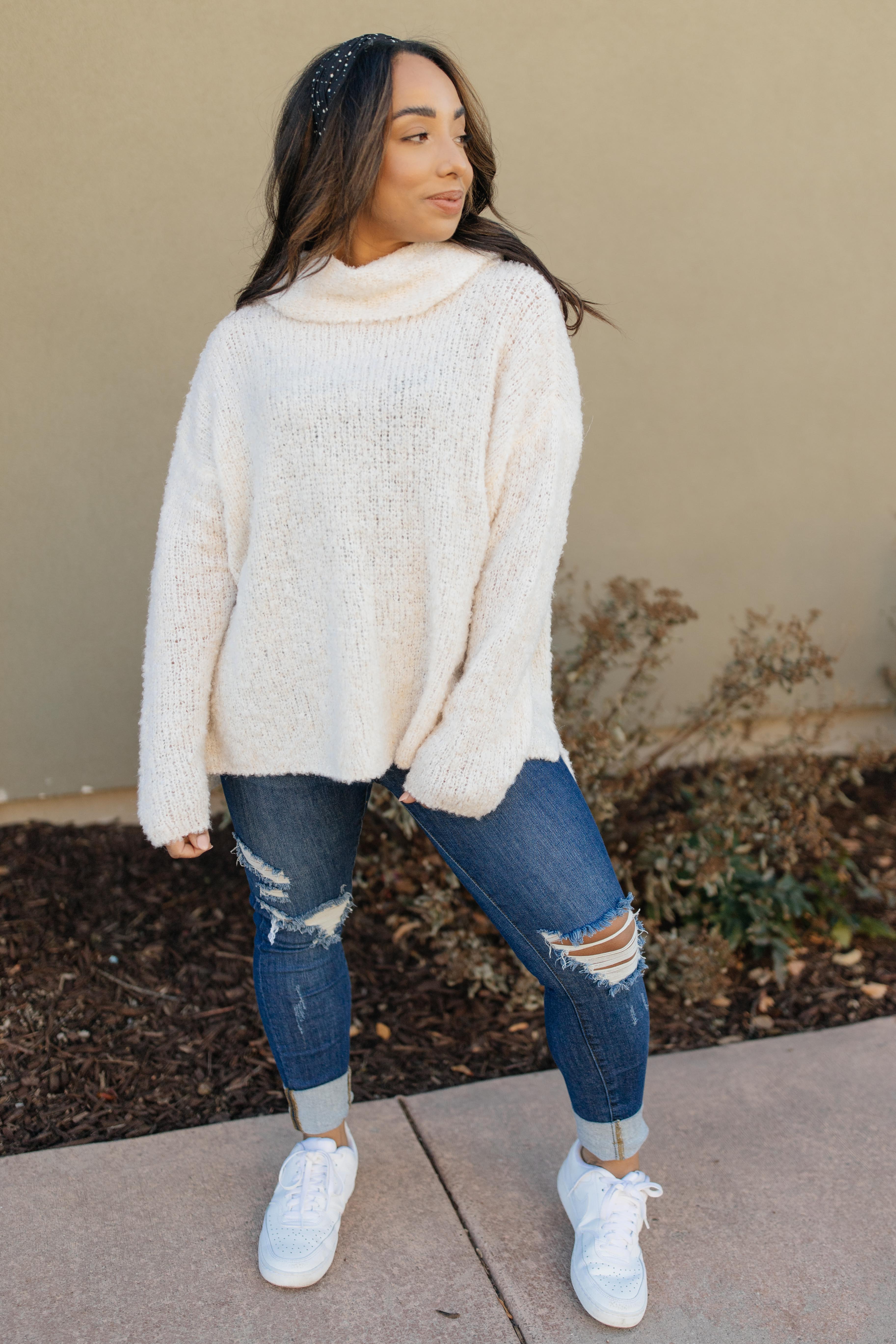 Popcorn And A Movie Sweater in Ivory
