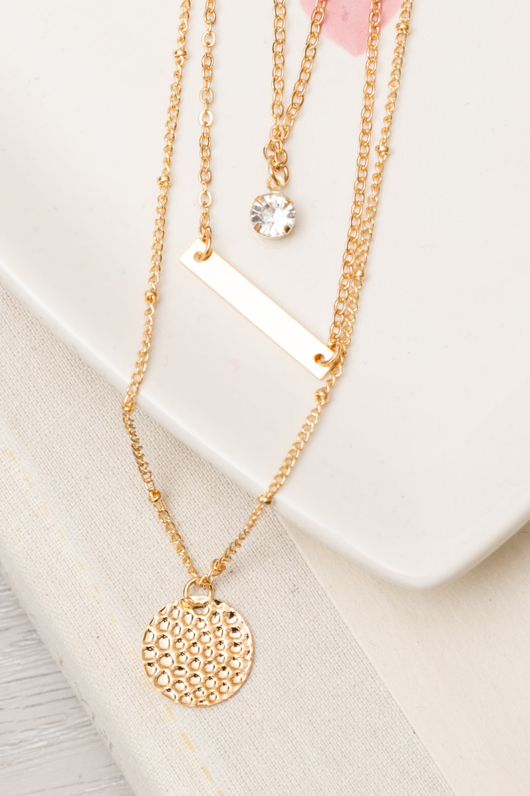 See You Soon Layered Necklace In Gold