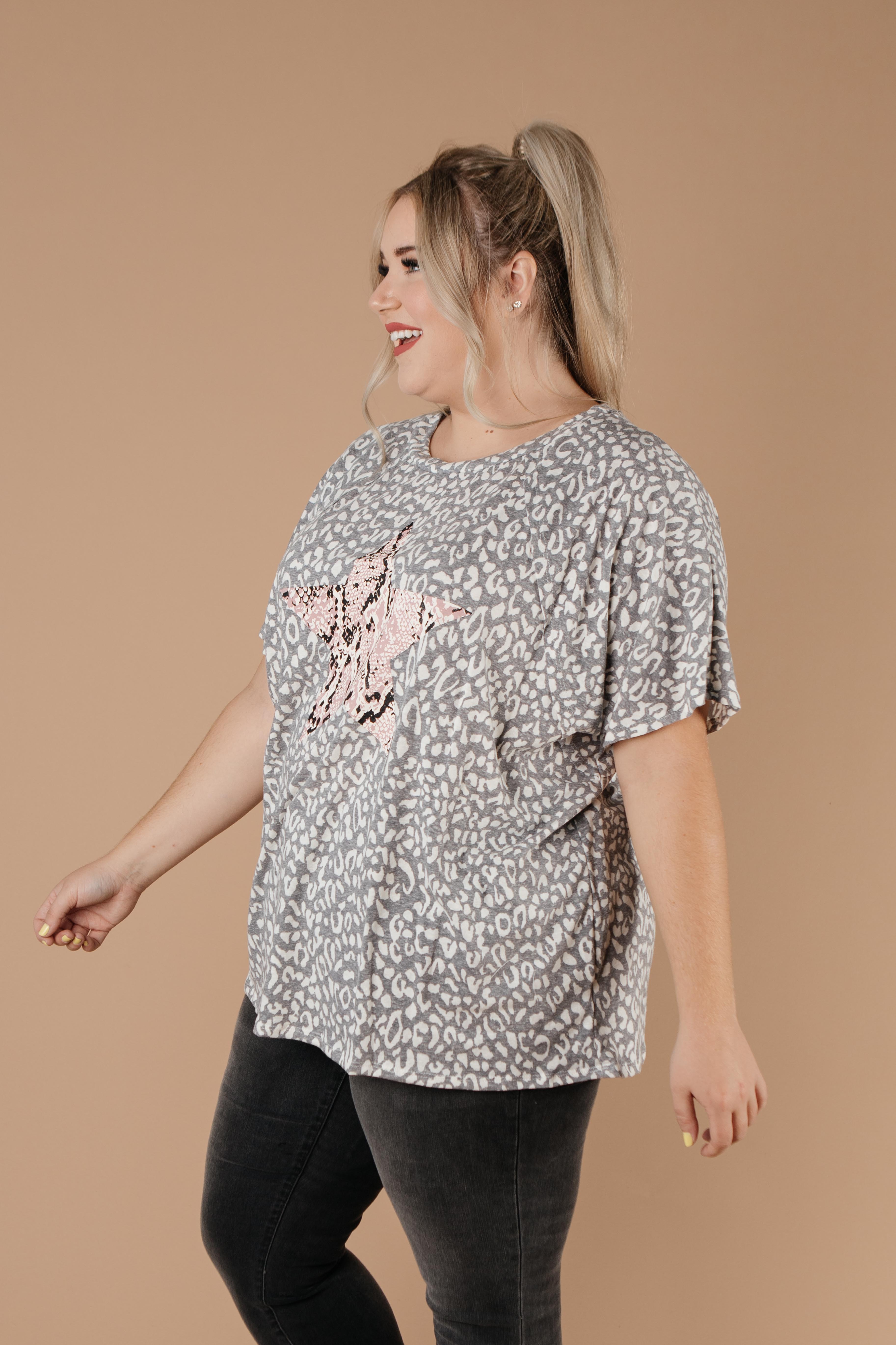 Star Of The Animal Show Top In Charcoal