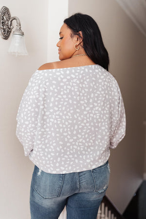 Summer Off My Shoulder, Off My Mind Blouse in Silver