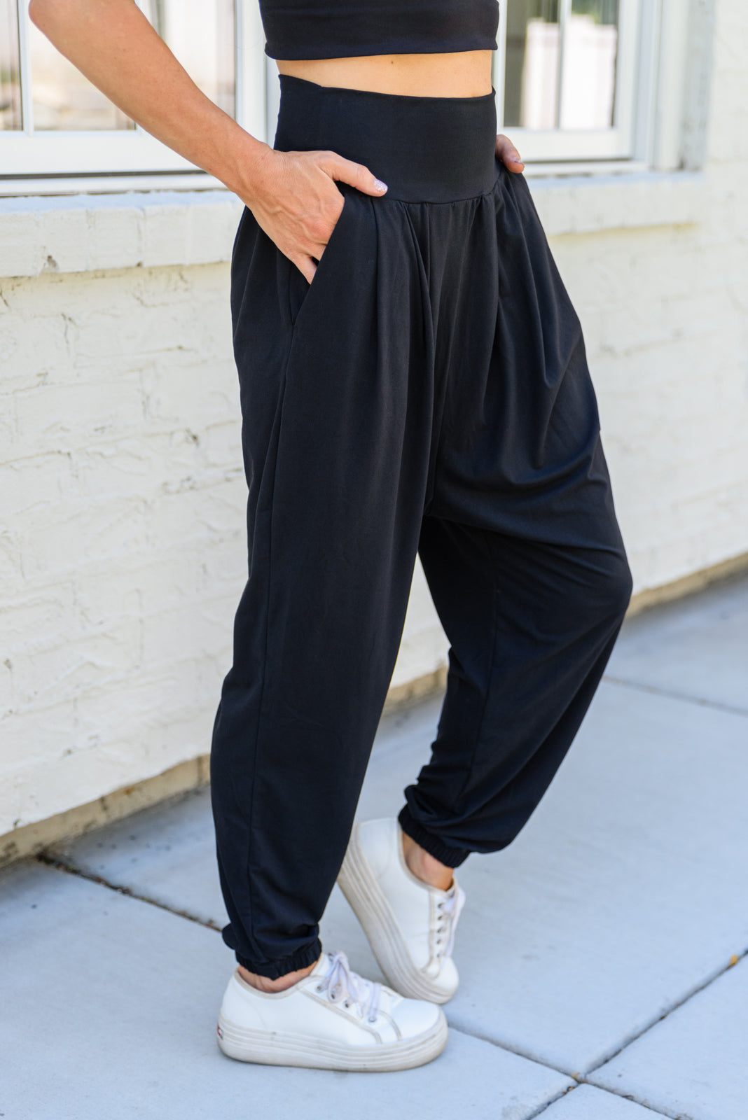 The Motive Slouch Joggers In Black