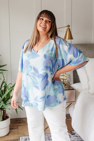 The Tropics Top In Blue