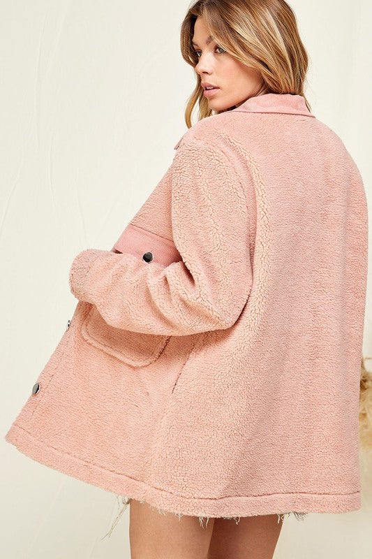 PREORDER: Vail Sherpa Jacket in Pink