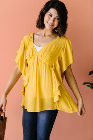 Fly Away Home Blouse In Honey