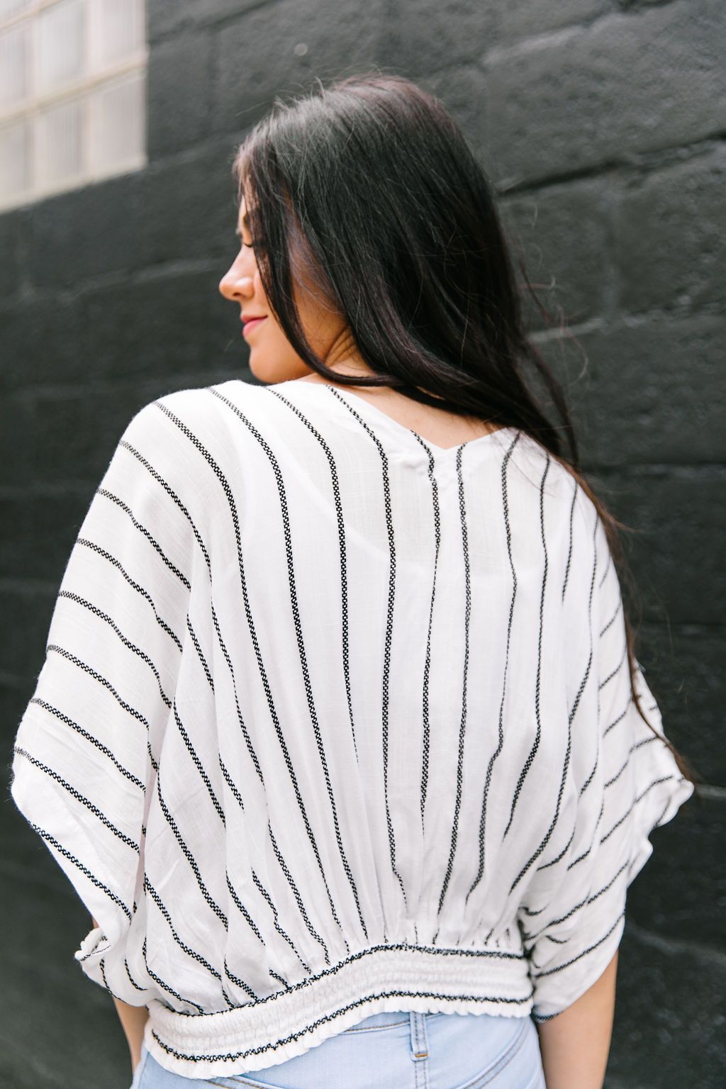 On The Dotted Line Chevron Top